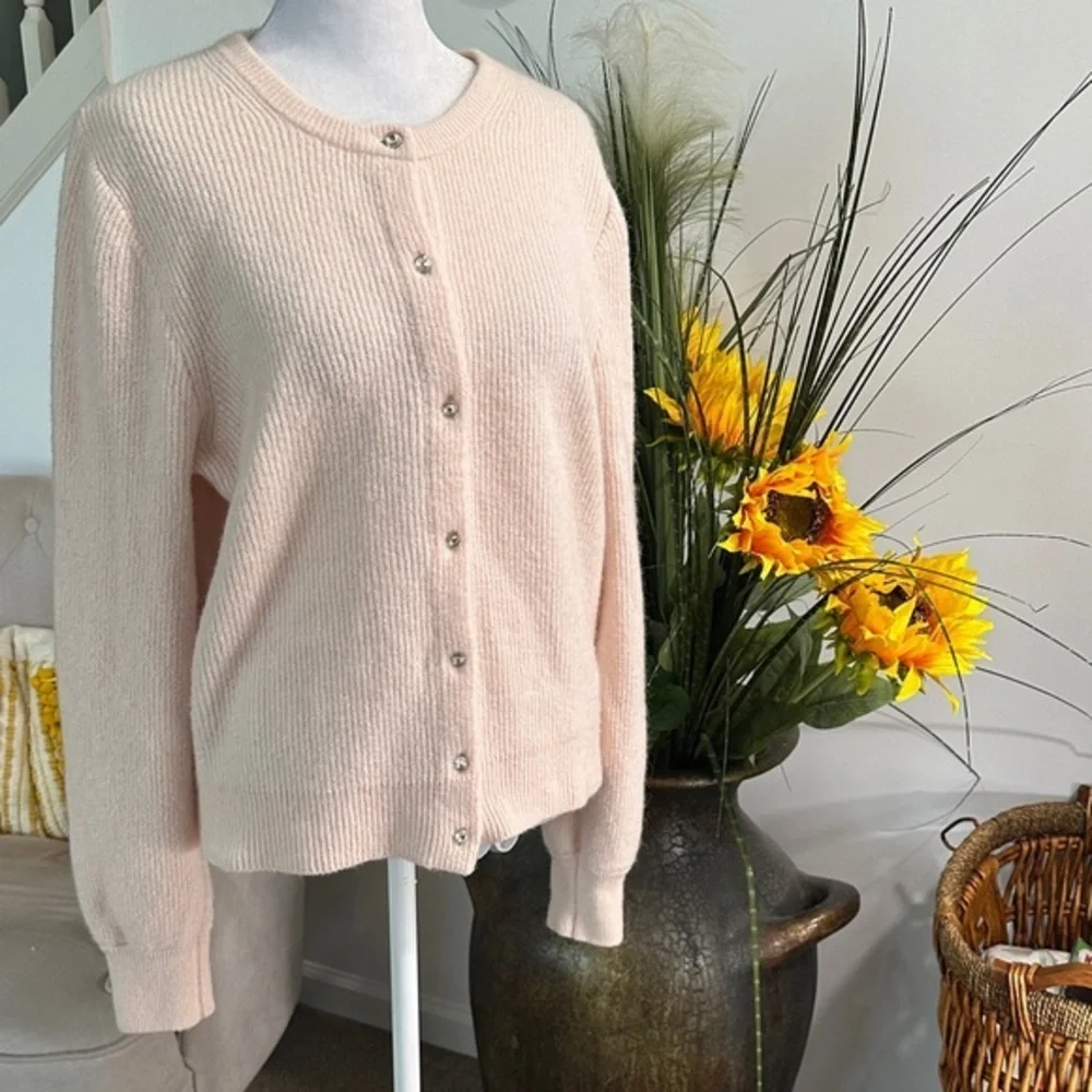 J. Crew Soft Pink Cardigan Sweater